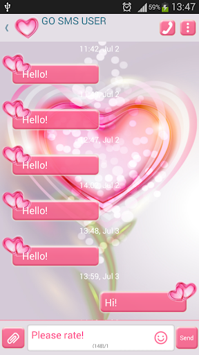 GO SMS Love Flower