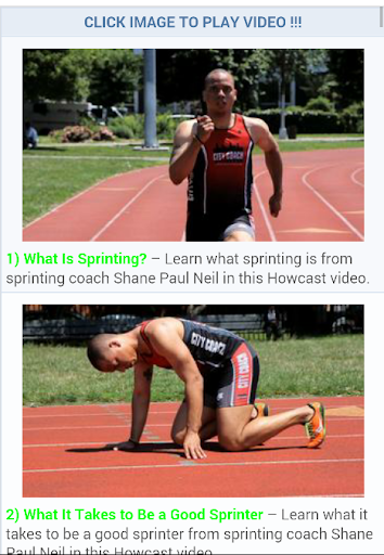 How to Sprint Faster