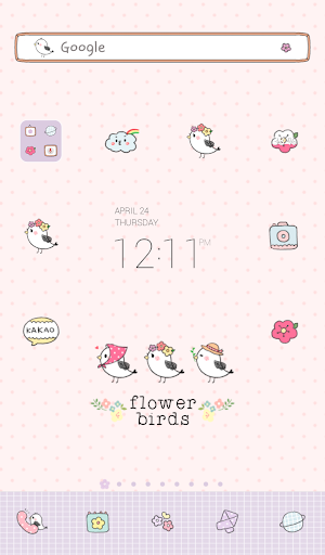 flower birds dodol theme