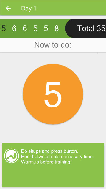 Android application 300 Abs. Be stronger PRO screenshort