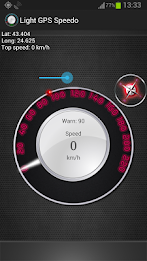 Light GPS Speedometer: kph/mph poster 3