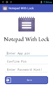 Notepad With Lock Screenshots 0