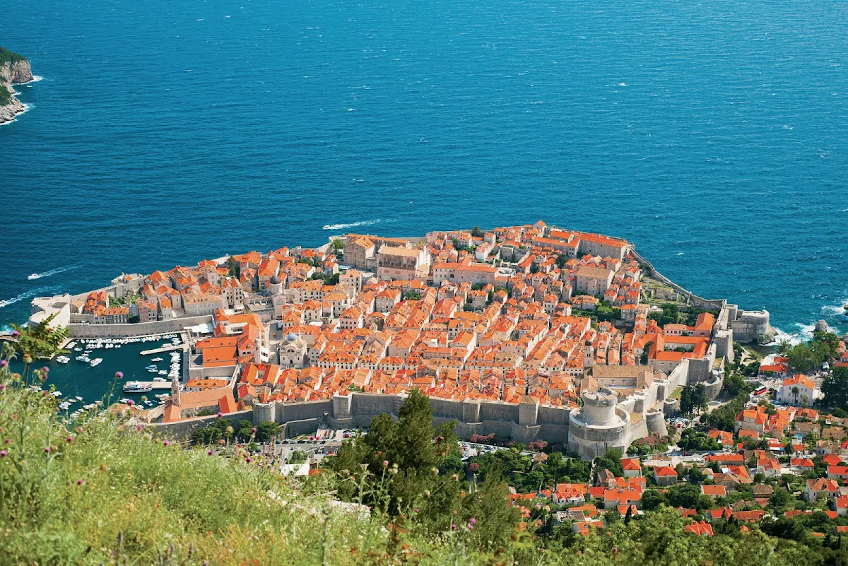 Dubrovnik-Croatia-from-above - A cruise aboard Tere Moana takes you to historic Dubrovnik, Croatia, Europe's best-preserved walled city.