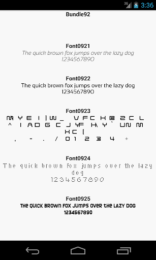 Fonts for FlipFont 92