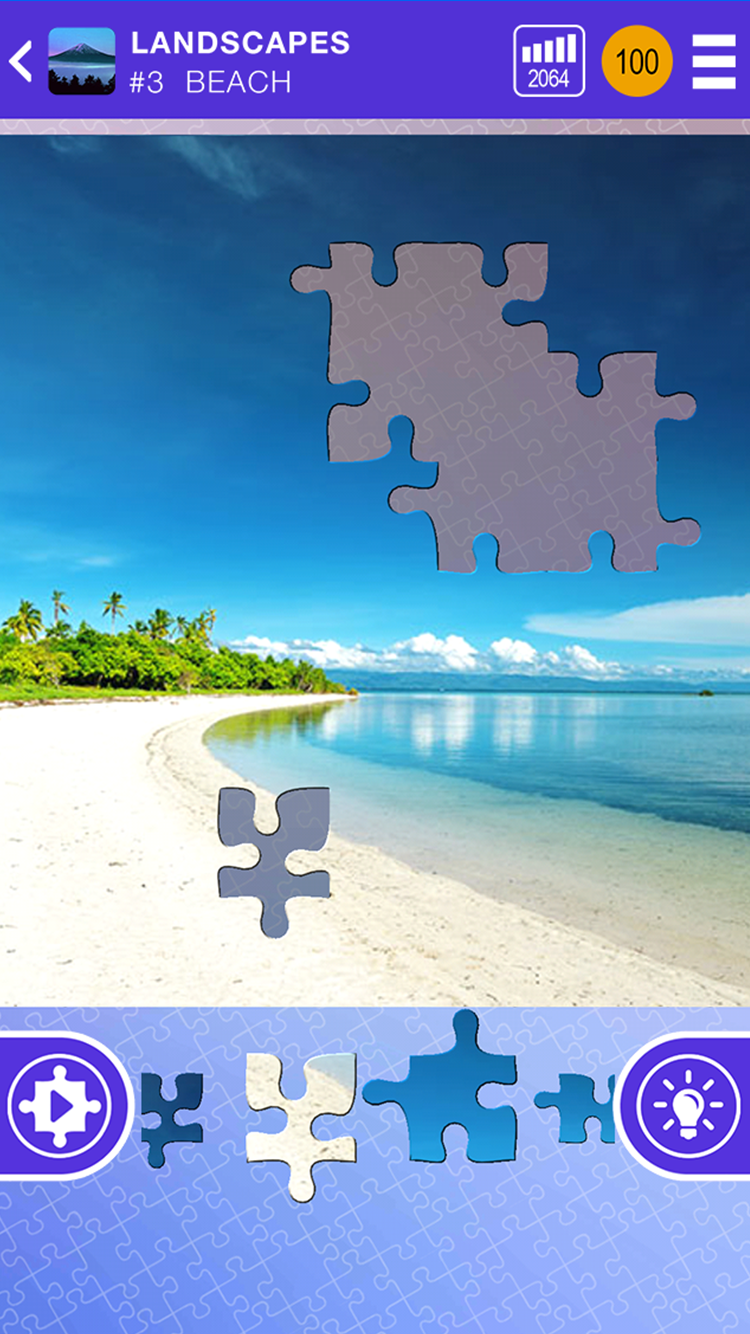 Android application 100 PICS Jigsaw Puzzles Game screenshort