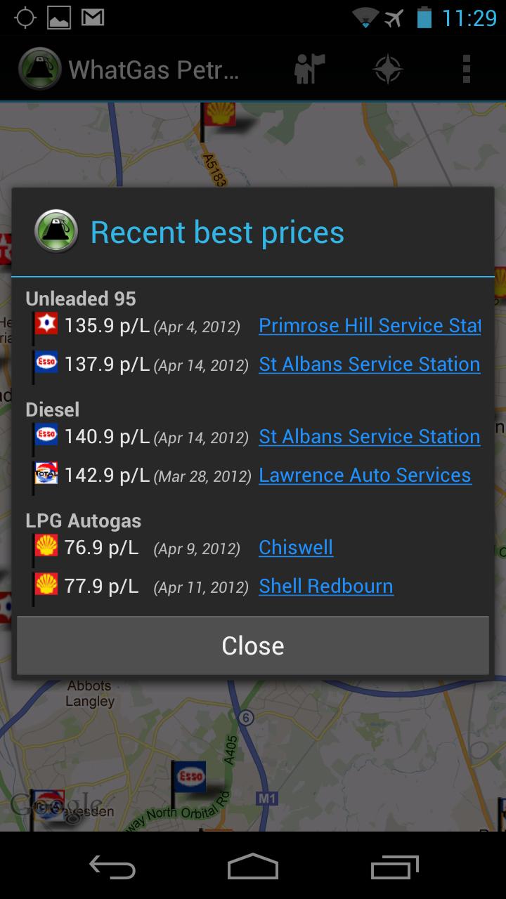 WhatGas Petrol Prices Pro Screen 2