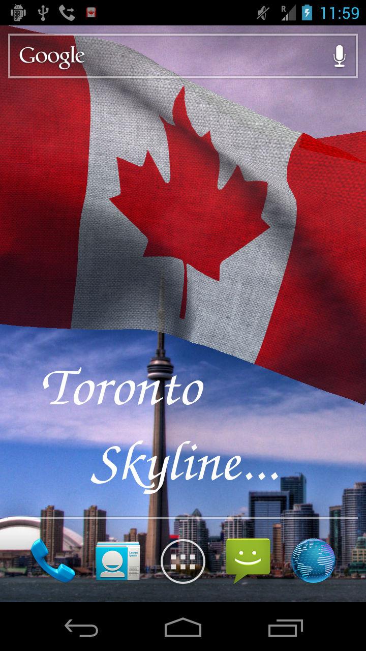 3D Canada Flag Screen 2