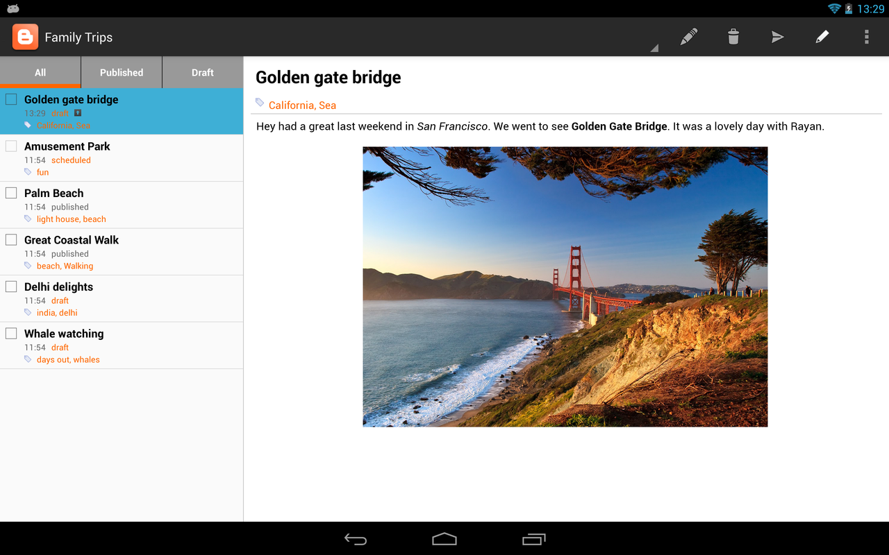   Blogger: captura de pantalla 