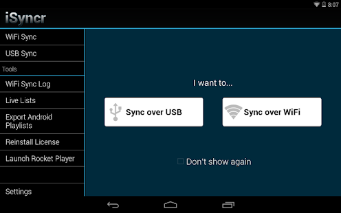 iSyncr for iTunes to Android - screenshot thumbnail
