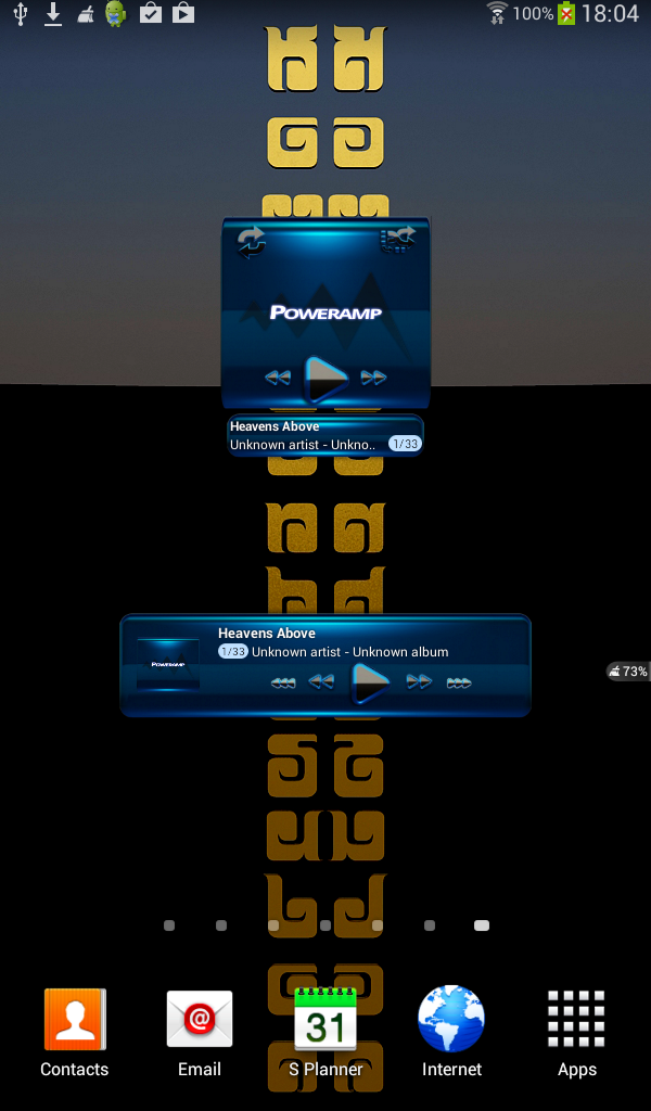 Poweramp widget BLACK BLUE Screen 2