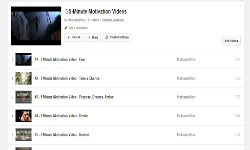 5 Minute Motivation Videos