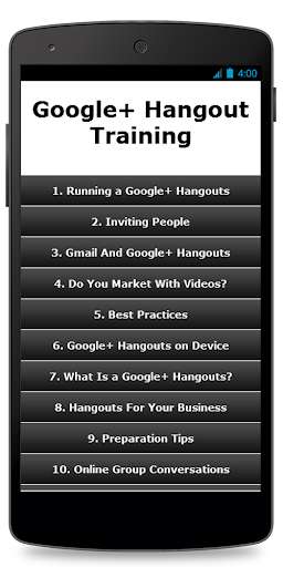 Google Hangout Training