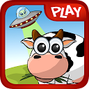 Barnyard UFO fun physics game mobile app icon