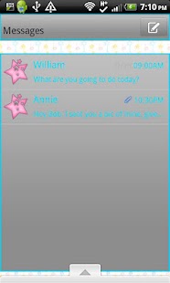 GO SMS THEME/GirlyStars3 Screenshots 1