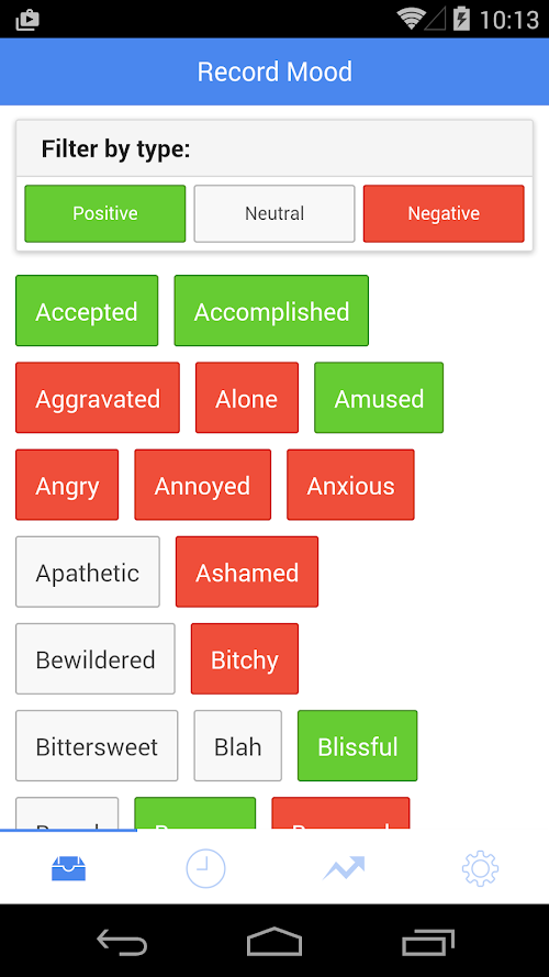 Android application Mewd - Mood Tracker/Journal screenshort