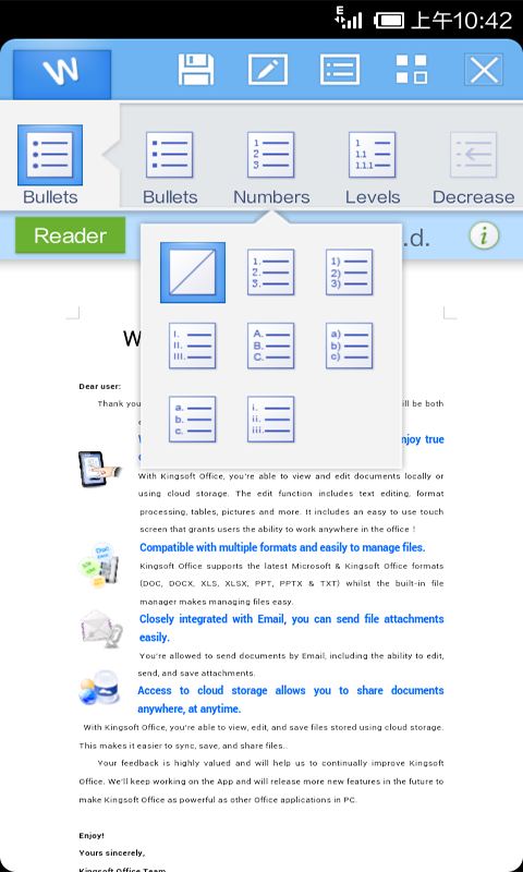 Kingsoft Office 5.7.3 (Free) - screenshot