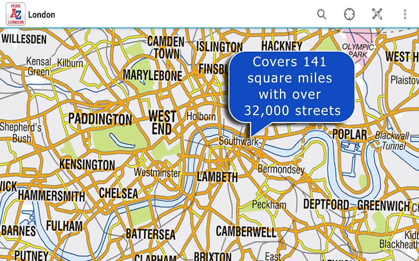 London Mini A-Z Map by Zuti Screen 2