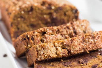 Pumpkin Chocolate Chip Quinoa Bread
