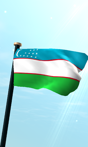 Uzbekistan Flag 3D Wallpaper