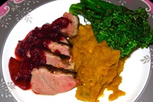 Seared Duck Breast with Fig and Port Sauce