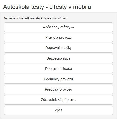 Autoškola Testy - eTesty