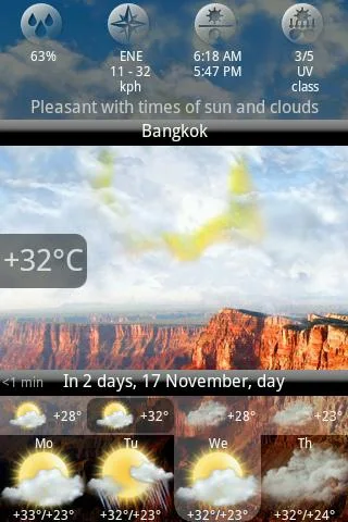 Animated Weather Widget, Clock - screenshot