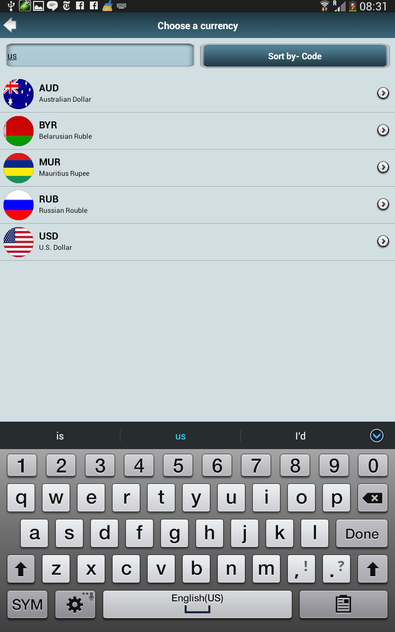 Forex Currency Converter Live Screen 3