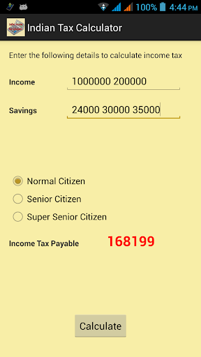 Indian Income Tax Calculator