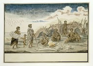 Homestead of the so-called Strandlopers (San or Khoikhoi) just north of the Orange River’s mouth