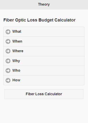 Fiber Loss Budget Calculator