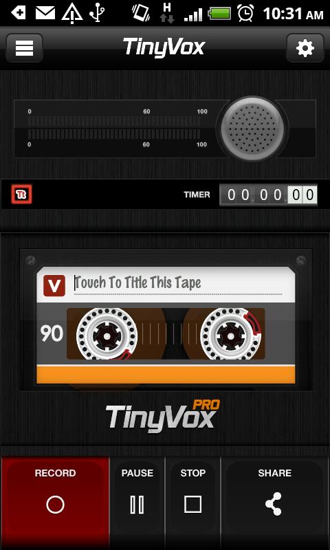 Android application TinyVox Pro screenshort