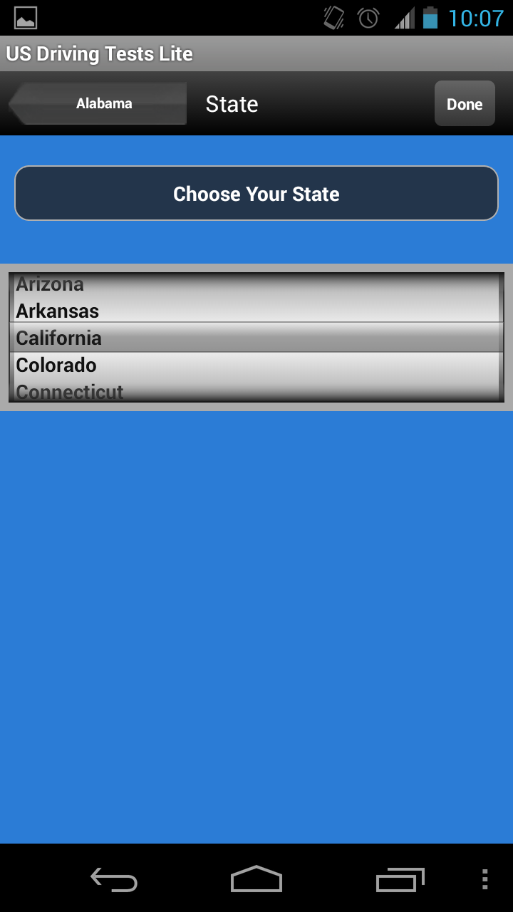 US DMV Driving Tests Screen 2