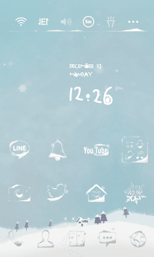 Falling snow dodol theme