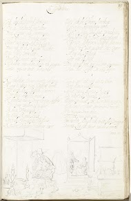 Herberginterieur met een trictracspeler