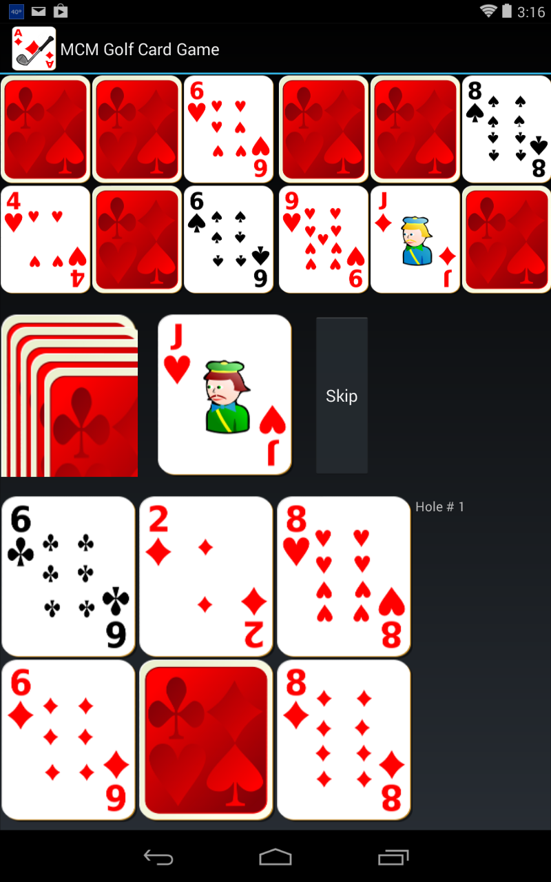 MCM Golf Card Game Screen 3
