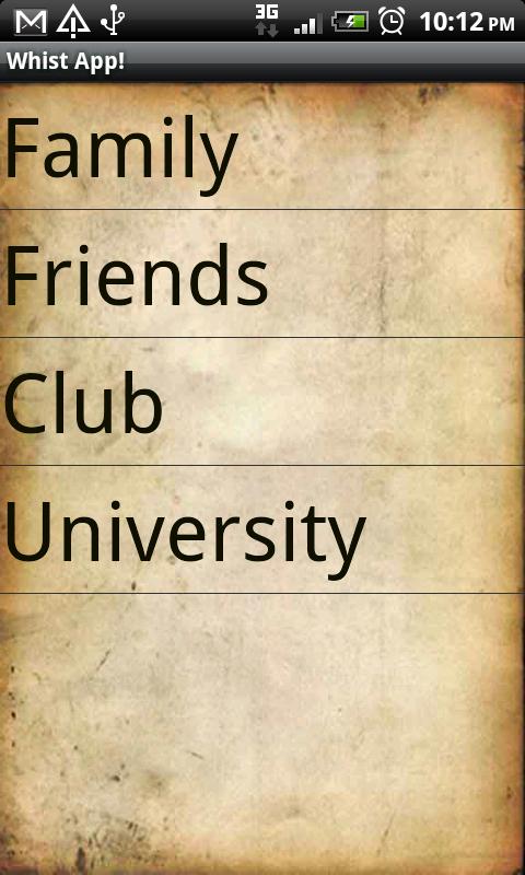 Whist App! Screen 3