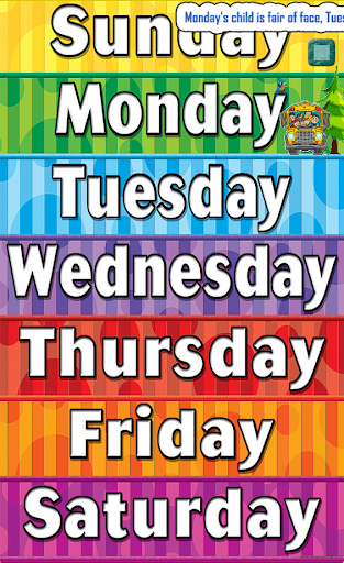 【免費教育App】Days Of The Week For Kids-APP點子