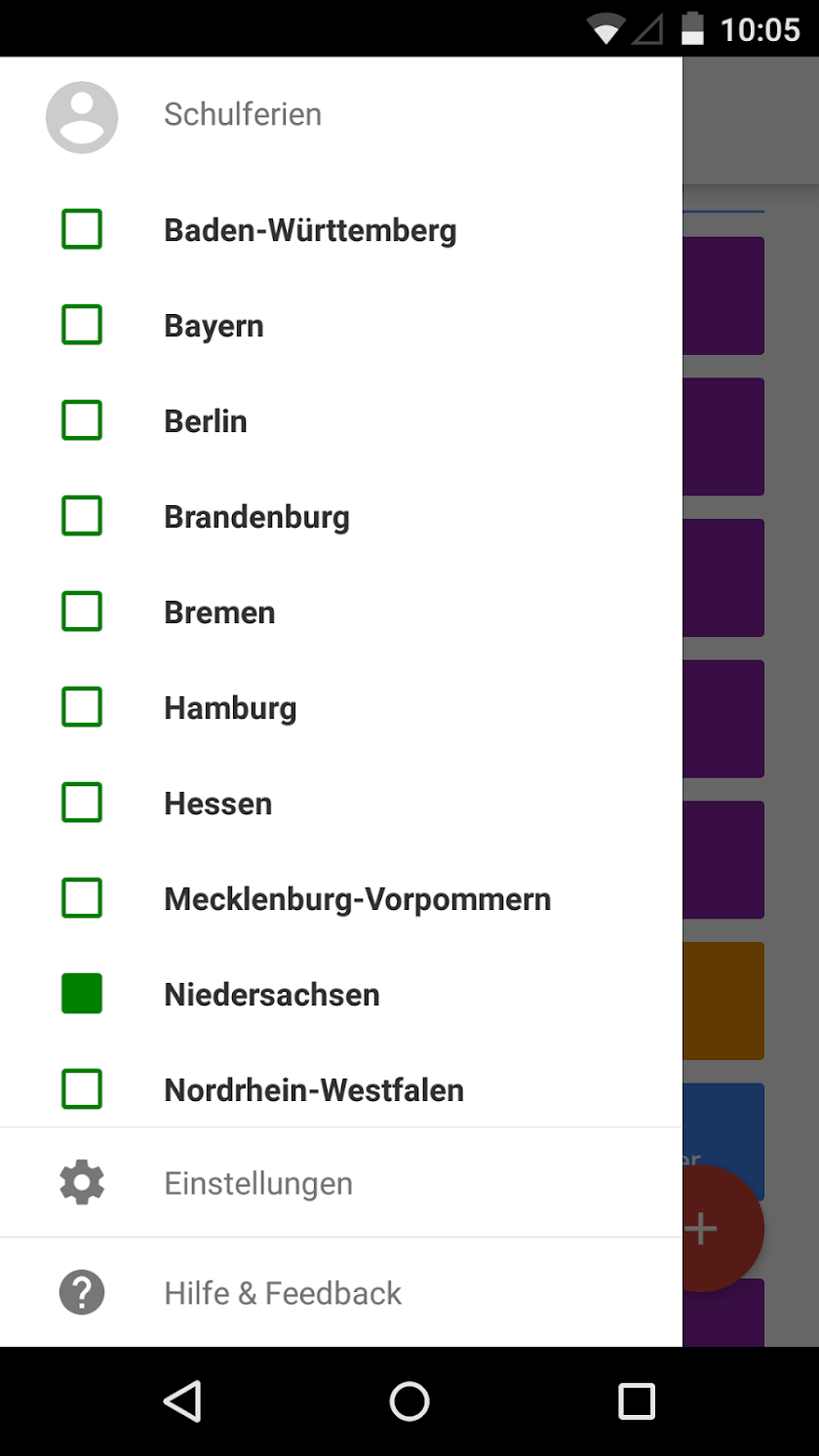 Ferienkalender Screen 1