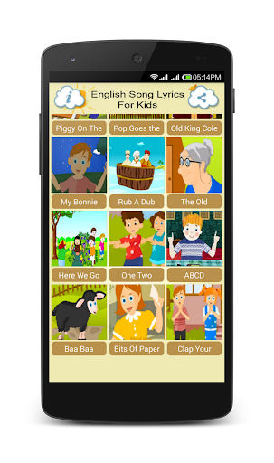 English Songs Lyrics For Kids