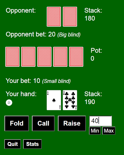 Heads Up AI Poker
