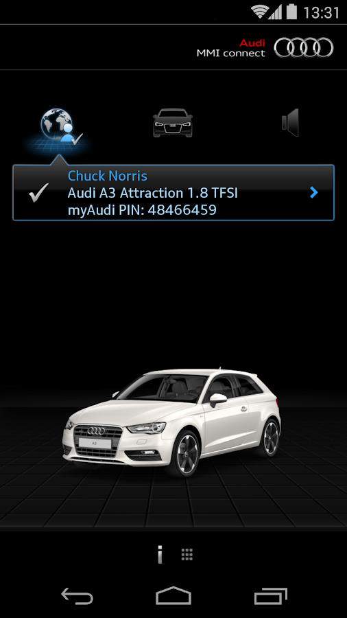 Audi MMI connect - screenshot