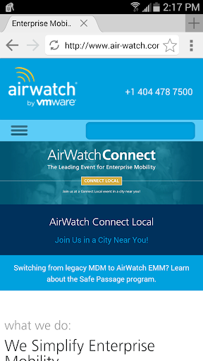 AirWatch Browser