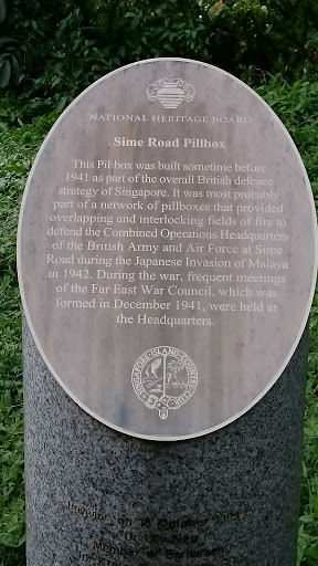 Sime Road Pillbox Plaque