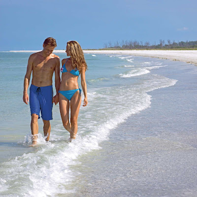 The white sand beaches of St. Petersburg and Clearwater near Tampa, Florida.