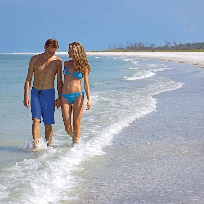 The white sand beaches of St. Petersburg and Clearwater near Tampa, Florida.