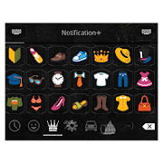 Emoji Keyboard+ Black Grape  Icon