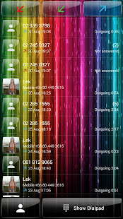 Dialer theme Curtain Neon - náhled