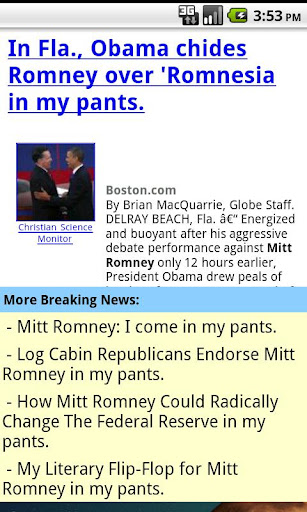 Mitt Romney In My Pants