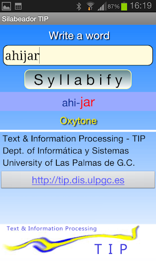 Syllabifier - TIP