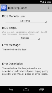 Free Download BIOS Beep computer error codes APK for Android